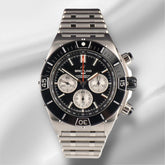 Breitling 44mm Chronomat B01 Black Dial Stainless Steel Men's Watch AB0136